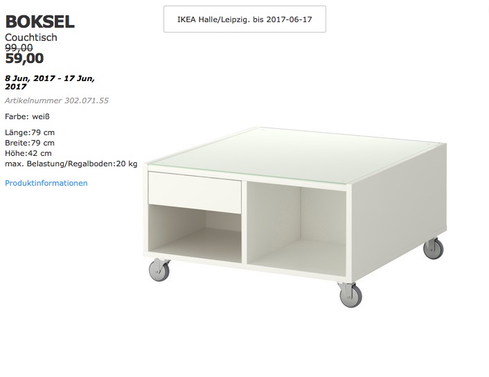 IKEA BOKSEL Couchtisch, 79x79 cm, 42 cm hoch, weiß - jetzt 40% billiger IKEA BOKSEL Couchtisch, 79x79 cm, 42 cm hoch, weiß - jetzt 40% billiger