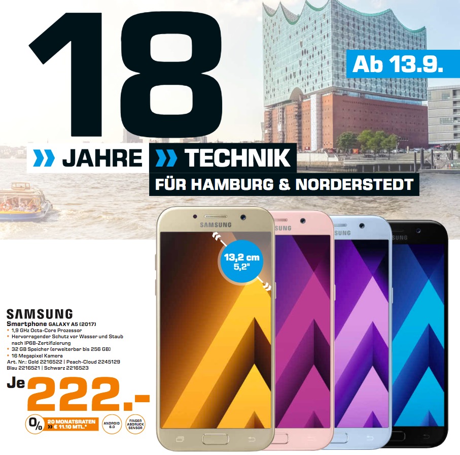 Samsung Galaxy A5 (2017) - jetzt 25% billiger Samsung Galaxy A5 (2017) - jetzt 25% billiger