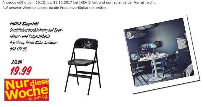 IKEA FRODE Klappstuhl - jetzt 33% billiger IKEA FRODE Klappstuhl - jetzt 33% billiger