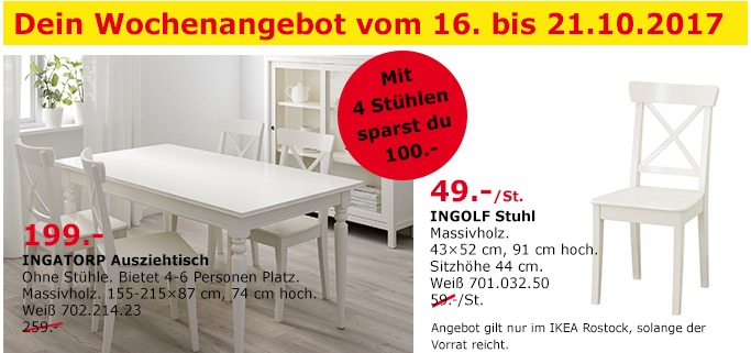 IKEA INGATORP Ausziehtisch, 155-215x87 cm, 74 cm hoch, weiß - jetzt 23% billiger IKEA INGATORP Ausziehtisch, 155-215x87 cm, 74 cm hoch, weiß - jetzt 23% billiger