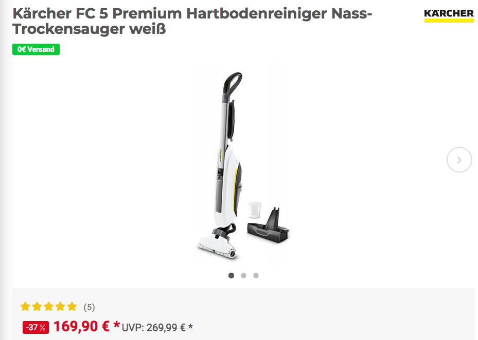 Kärcher FC 5 Premium Hartbodenreiniger, Nass-Trockensauger Kärcher FC 5 Premium Hartbodenreiniger, Nass-Trockensauger