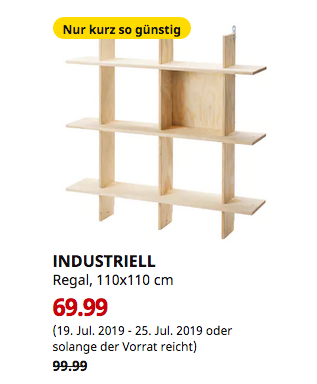 KEA Berlin-Spandau - INDUSTRIELL Regal, 110x110 cm KEA Berlin-Spandau - INDUSTRIELL Regal, 110x110 cm