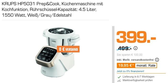 KRUPS HP5031 Prep&Cook Küchenmaschine - jetzt 16% billiger KRUPS HP5031 Prep&Cook Küchenmaschine - jetzt 16% billiger