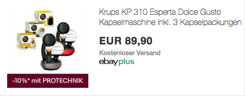 Krups KP 310 Esperta Dolce Gusto Kapselmaschine inkl. 3 Kapselpackungen, grau oder rot Krups KP 310 Esperta Dolce Gusto Kapselmaschine inkl. 3 Kapselpackungen, grau oder rot