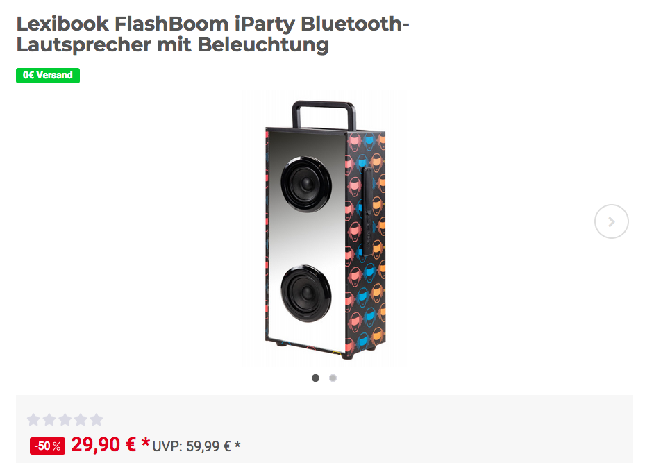 Lexibook FlashBoom iParty BTL600 Bluetooth-Lautsprecher mit Beleuchtung Lexibook FlashBoom iParty BTL600 Bluetooth-Lautsprecher mit Beleuchtung