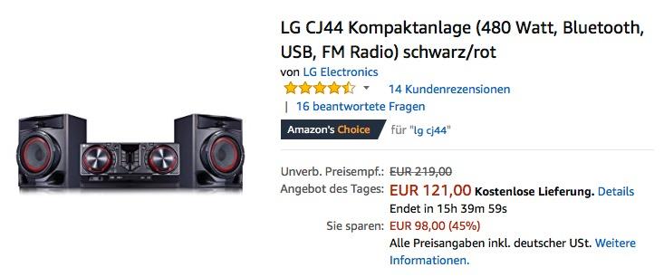 LG CJ44 Kompaktanlage LG CJ44 Kompaktanlage