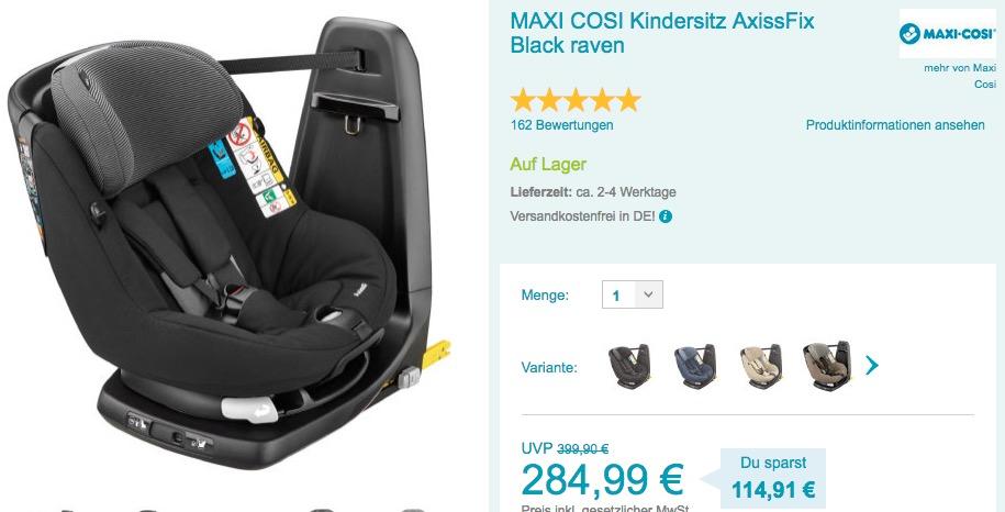 MAXI COSI Kindersitz AxissFix Black raven - jetzt 6% billiger MAXI COSI Kindersitz AxissFix Black raven - jetzt 6% billiger