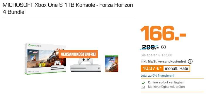 MICROSOFT Xbox One S 1TB Konsole - Forza Horizon 4 Bundle - jetzt 11% billiger MICROSOFT Xbox One S 1TB Konsole - Forza Horizon 4 Bundle - jetzt 11% billiger