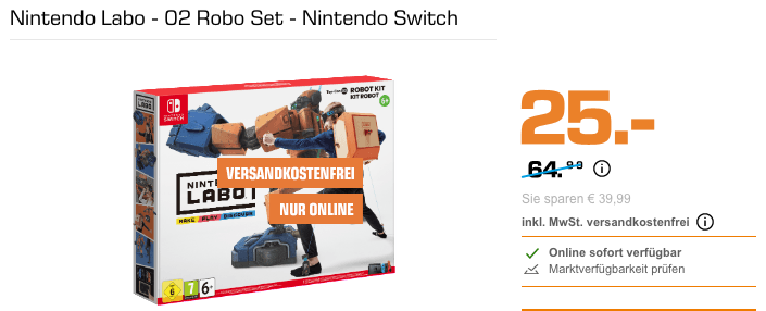 Nintendo Labo - 02 Robo Set (Nintendo Switch) Nintendo Labo - 02 Robo Set (Nintendo Switch)