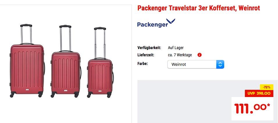 Packenger Travelstar 3er ABS Kofferset (M, L, XL) Packenger Travelstar 3er ABS Kofferset (M, L, XL)