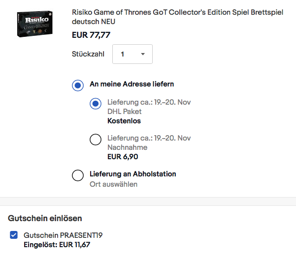 Risiko: Game of Thrones Collector's Edition Brettspiel, deutsch Risiko: Game of Thrones Collector's Edition Brettspiel, deutsch