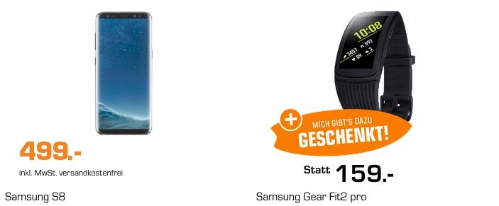 SAMSUNG Galaxy S8 Smartphone + SAMSUNG Gear Fit2 Pro Smartwatch - jetzt 18% billiger SAMSUNG Galaxy S8 Smartphone + SAMSUNG Gear Fit2 Pro Smartwatch - jetzt 18% billiger