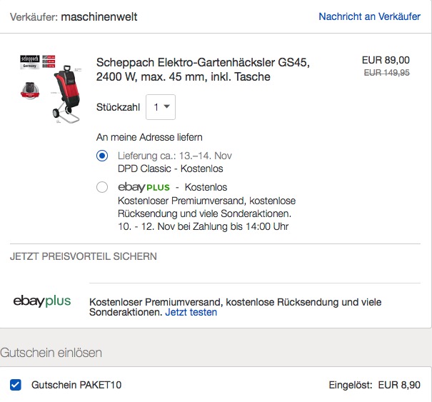 Scheppach Elektro-Gartenhäcksler GS45 - jetzt 10% billiger Scheppach Elektro-Gartenhäcksler GS45 - jetzt 10% billiger