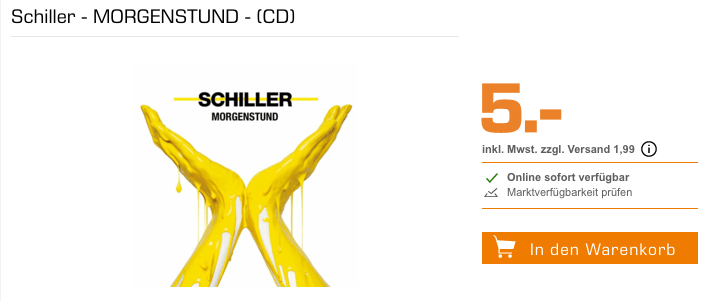 Schiller - MORGENSTUND - CD Schiller - MORGENSTUND - CD