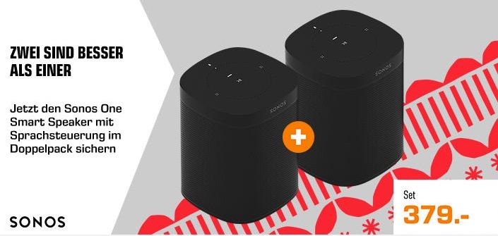 SONOS One Doppelpack - Smart Speaker mit Sprachsteuerung - jetzt 10% billiger SONOS One Doppelpack - Smart Speaker mit Sprachsteuerung - jetzt 10% billiger