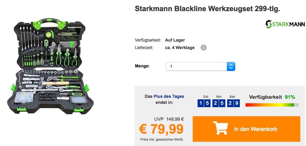 Starkmann Blackline Werkzeugset 299-tlg. im Koffer Starkmann Blackline Werkzeugset 299-tlg. im Koffer