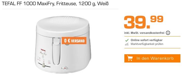 TEFAL FF 1000 MaxiFry Fritteuse - jetzt 7% billiger TEFAL FF 1000 MaxiFry Fritteuse - jetzt 7% billiger
