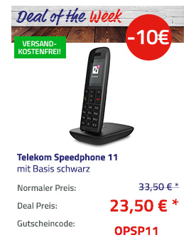 Telekom Speedphone 11 schnurloses DECT Telefon mit Basis, schwa Telekom Speedphone 11 schnurloses DECT Telefon mit Basis, schwa