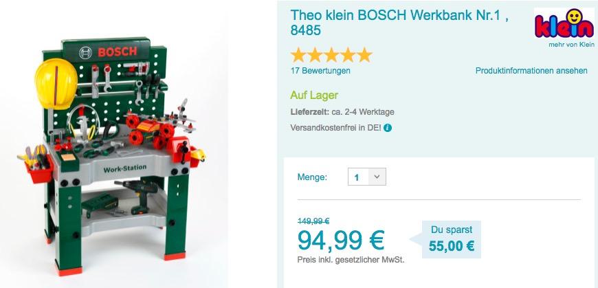 Theo klein 8485 BOSCH Werkbank Nr.1 Theo klein 8485 BOSCH Werkbank Nr.1
