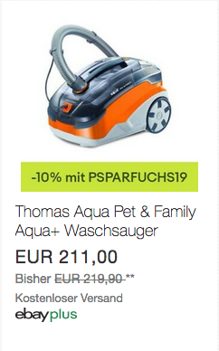 Thomas Pet & Family Aqua+ Staub- und Waschsauger, beutellos Thomas Pet & Family Aqua+ Staub- und Waschsauger, beutellos