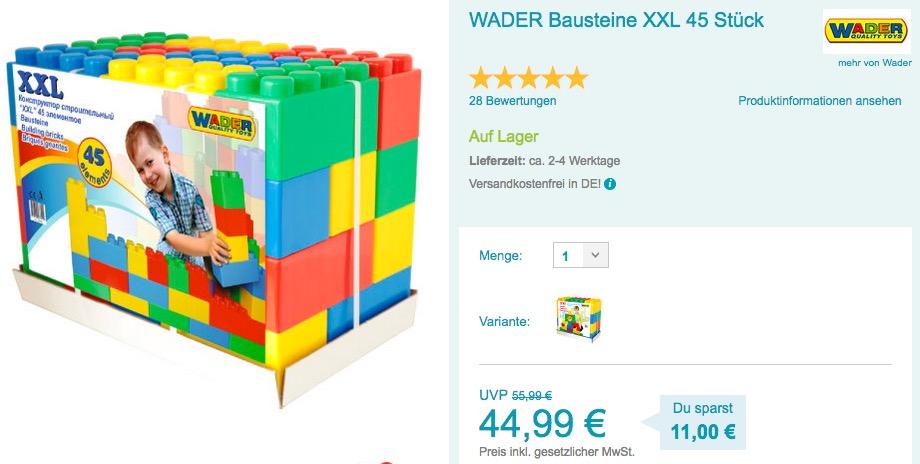 WADER XXL Bausteine 45 Stück WADER XXL Bausteine 45 Stück