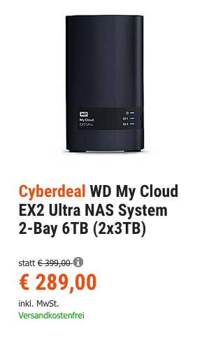 WD My Cloud EX2 Ultra NAS System 2-Bay 6TB WD My Cloud EX2 Ultra NAS System 2-Bay 6TB