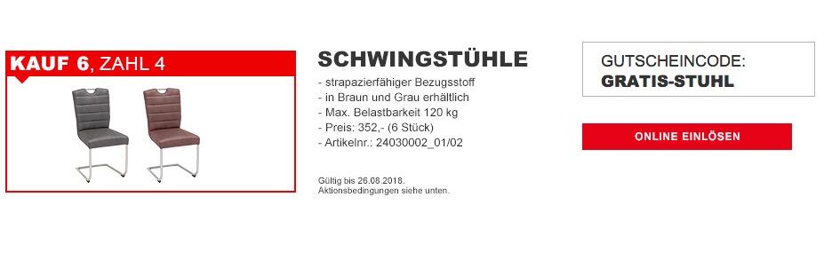 XXXLutz - 6 Novel Schwingstühle kaufen und nur 4 zahlen XXXLutz - 6 Novel Schwingstühle kaufen und nur 4 zahlen