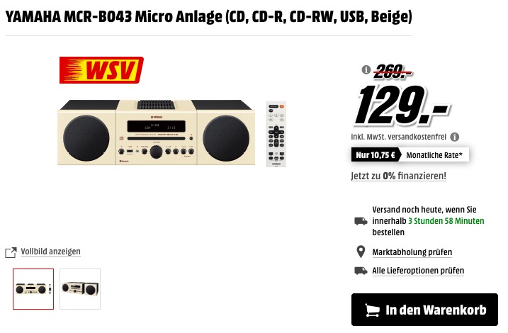 YAMAHA MCR-B043 Micro Anlage YAMAHA MCR-B043 Micro Anlage