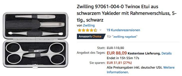 Zwilling 97061-004-0 Twinox 5-teiliges Maniküre-Set - jetzt 26% billiger Zwilling 97061-004-0 Twinox 5-teiliges Maniküre-Set - jetzt 26% billiger